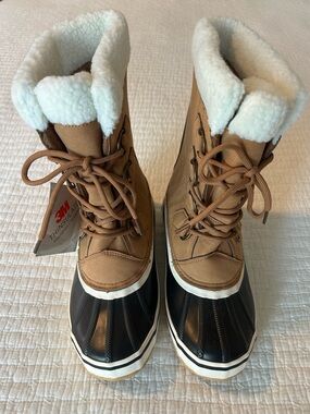 NWT Portland Boot Co. Cairo Snow/Duck Boot Wmn Sz7.5 3M Thinsulate 12” Faux Fur